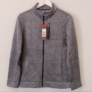 MARC NEW YORK herringbone zip up sporty jacket